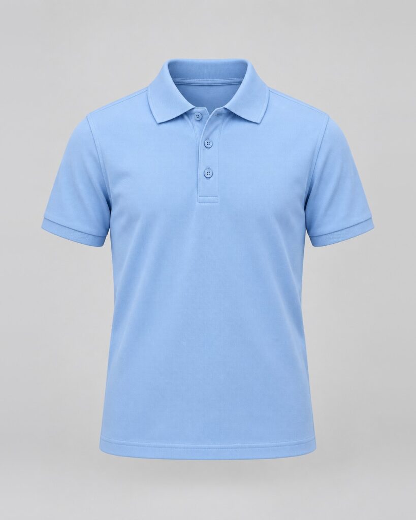 Light Blue School Polo