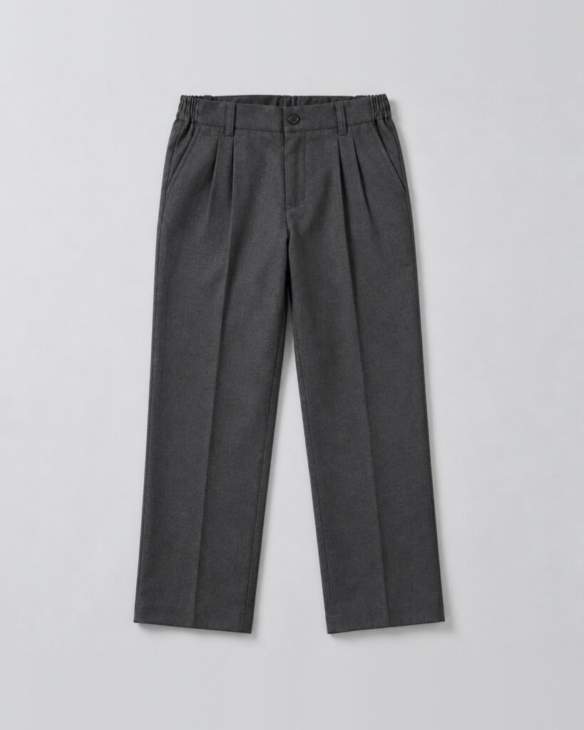 Boys Back Elastic Pleated Stretch Trouser