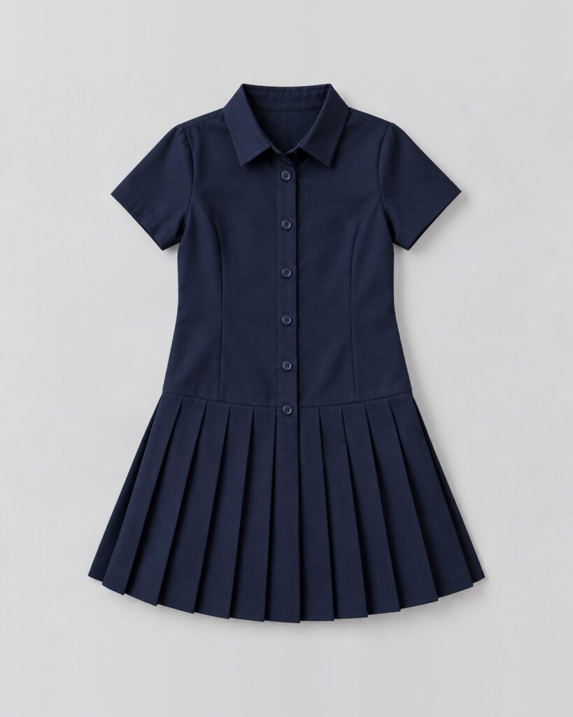 Drop Waist Poly Cotton Dress