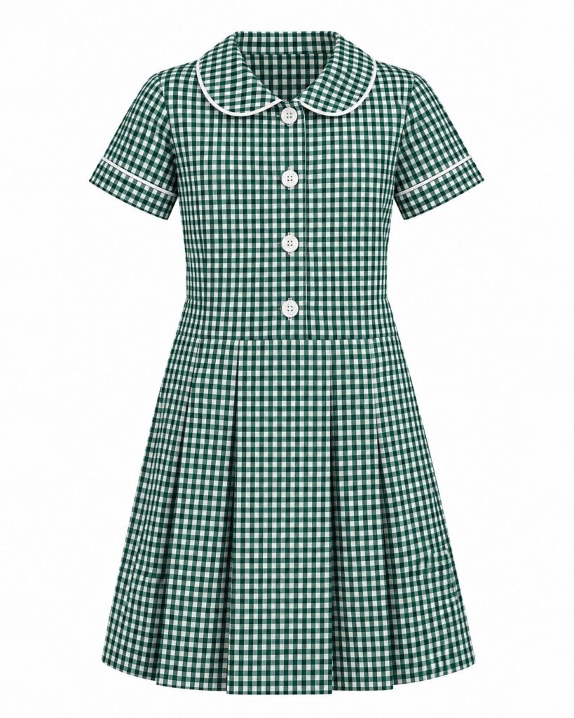 Girls Dress Gingham Check