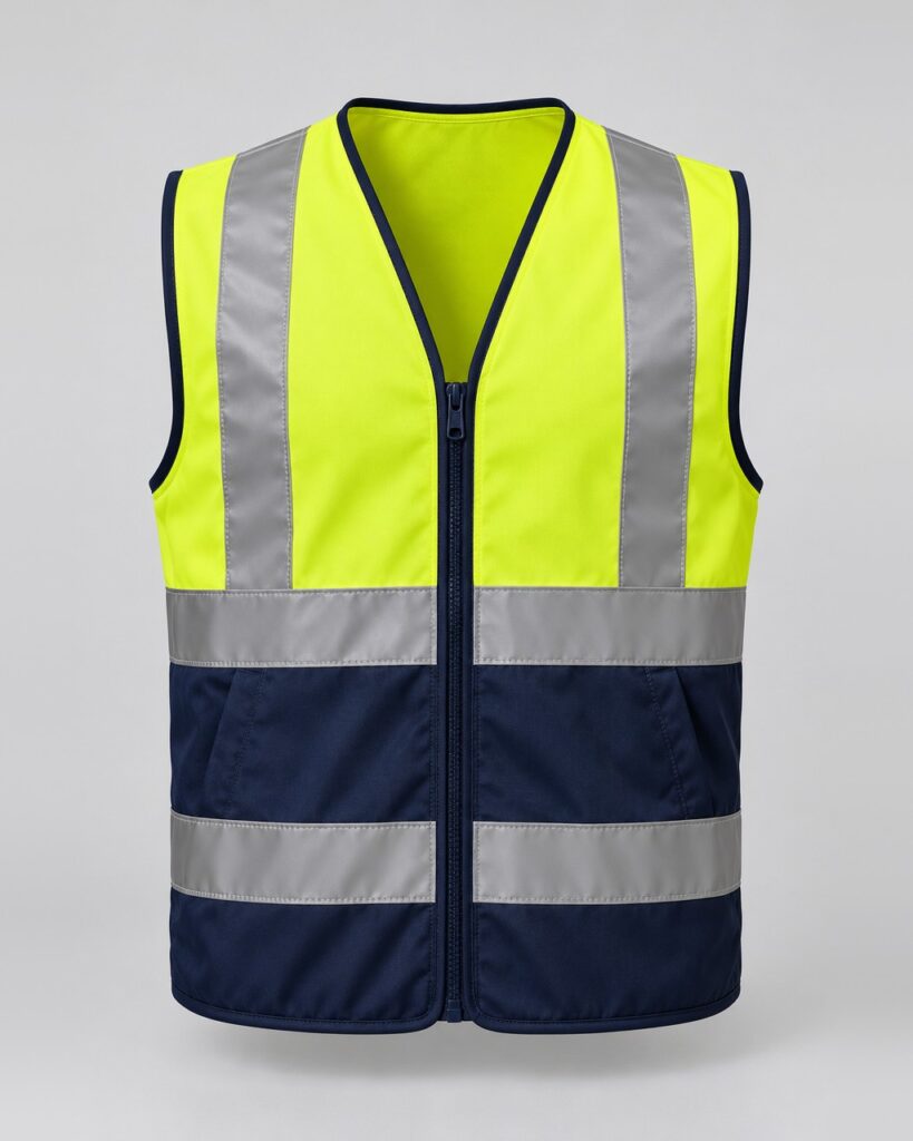 Hi-Visible Vest — Yellow/Navy