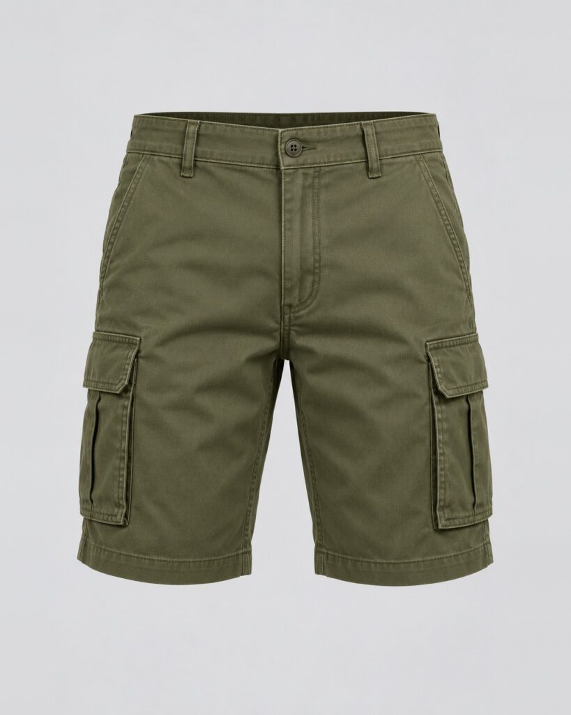 Cotton Drill Shorts — Olive