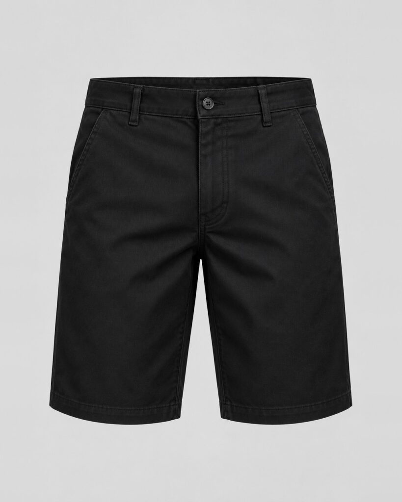 Cotton Drill Shorts — Black