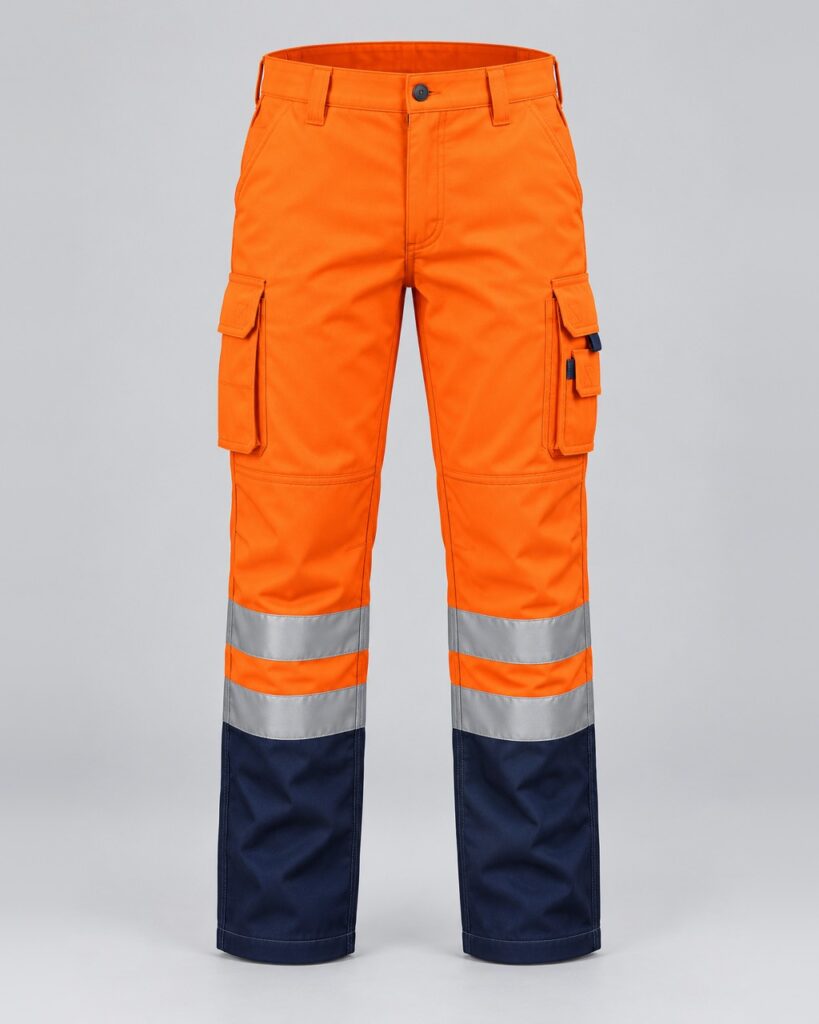 Hi-Vis Pants — Orange/Navy