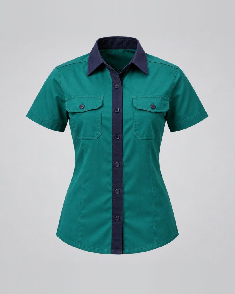 Cotton Drill Ladies Short SL Shirt